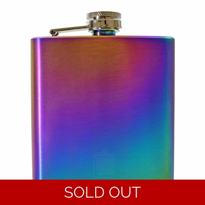 6oz Rainbow Hip Flask